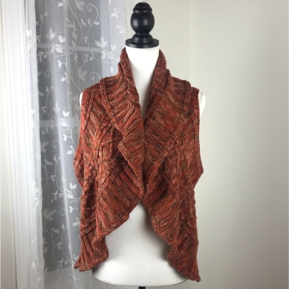 Reference Point Women’s Sleeveless Open Front Knit Cardigan Size Large